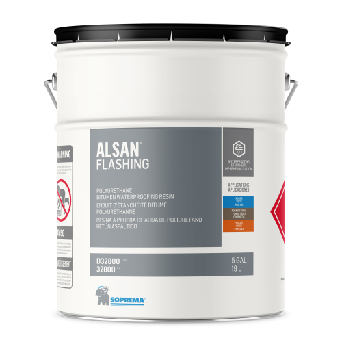 ALSAN FLASHING Waterproofing Coating for Roofs, Foundations and Walls - SOPREMA