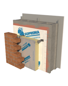 Exterior Insulated Wall, SOPRASEAL STICK 1100T and SOPRA-ISO V ALU (Concrete)