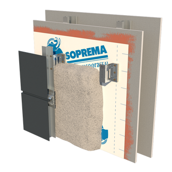 Exterior Insulated Wall - SOPRASEAL STICK 1100 T and SOPRA-SPF (Steel)